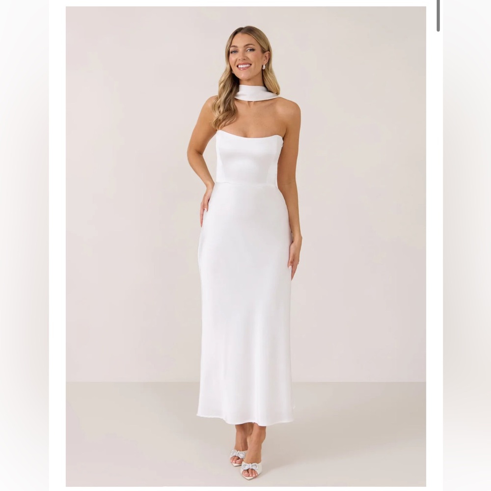 Park & Fifth Brodie Dress (Small) + Lola Bridal Scarf